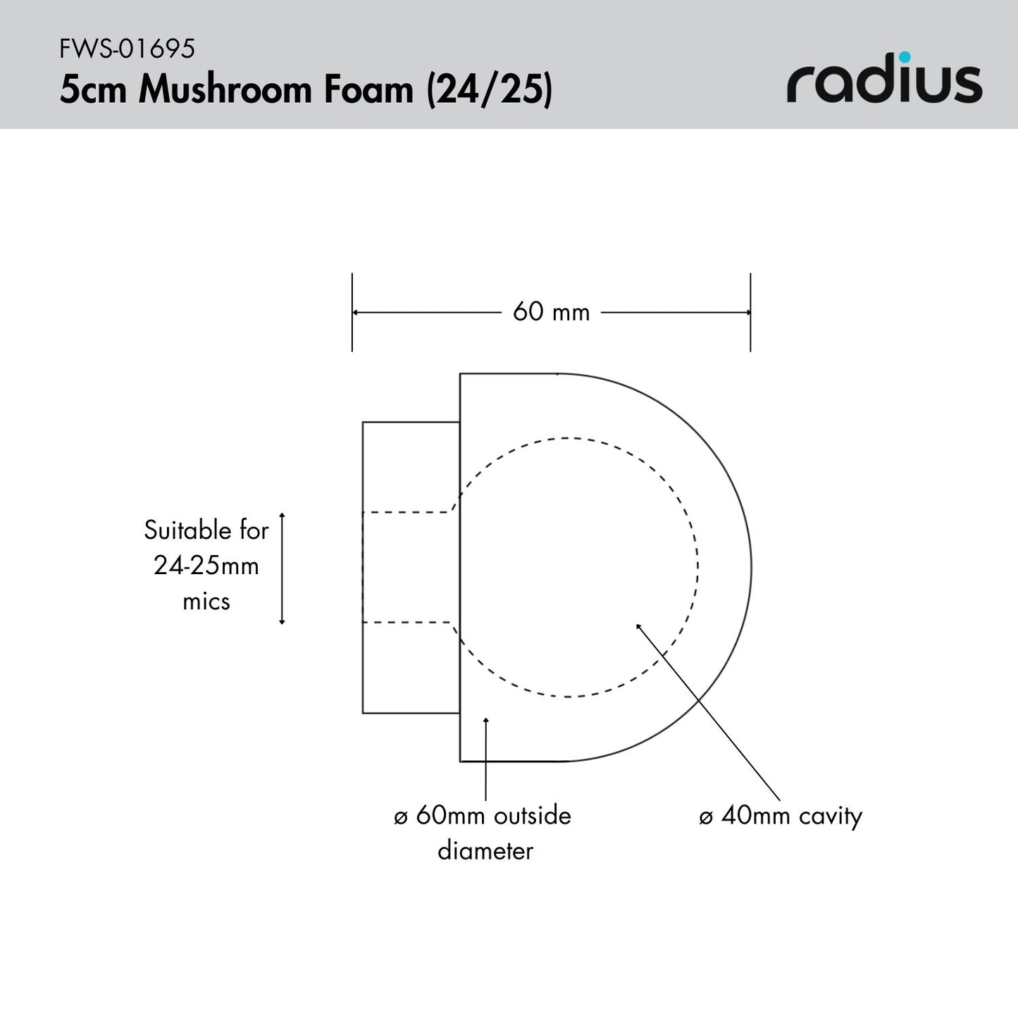 5cm MKH50 Mushroom Foam (24/25)