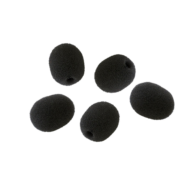 Lavalier Mic Foams - Black, Pack of 5