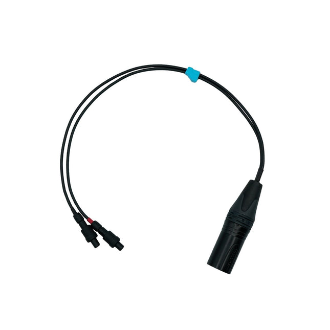 Mini-ALTO Stereo Y-Cable, Lemo to 5-Pin XLR Short Jumper Cable
