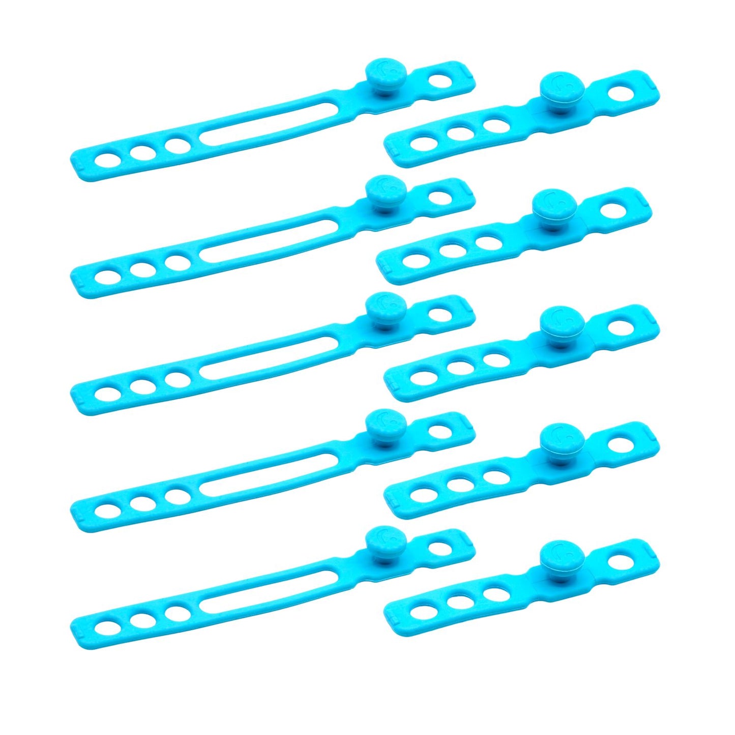 RAD Cable Straps, Hi-Vis Light Blue, 10-Pack